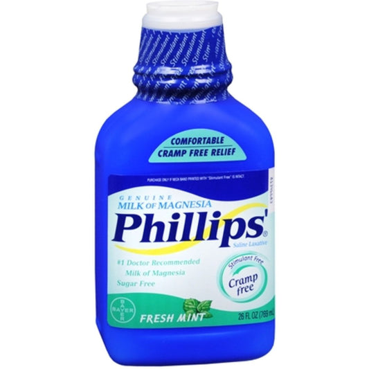 Phillips' Milk Of Magnesia Liquid Laxative Fresh Mint 26 Fl Oz Health & Beauty Pasteur Pharmacy