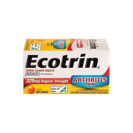 Ecotrin Safety Coated Aspirin - Regular Strength 325 Mg 300 Tabs Health & Beauty Pasteur Pharmacy