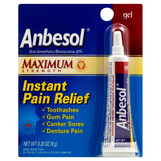 Anbesol Oral Anesthetic Maximum Strength Instant Pain Relief Gel Oral Care Pasteur Pharmacy