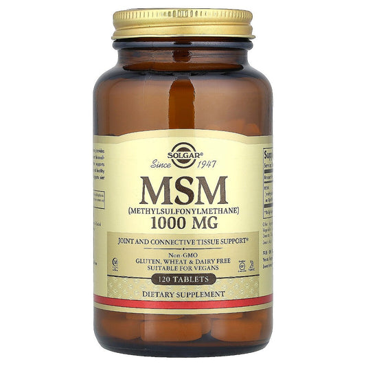 Solgar MSM (Methylsulfonylmethane), 1,000 Mg, 120 Tablets Vitamins & Supplements Pasteur Pharmacy