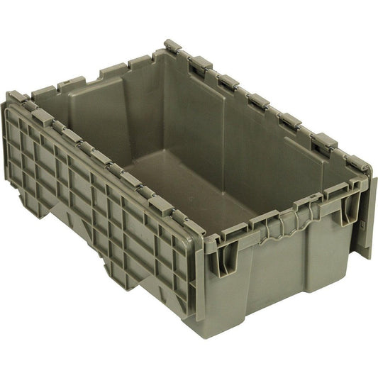 Quantum Storage Systems Attached Lid Container, Gray, 7-1/2"H X 20"L X 11-1/2"W, 1EA Storage & Organization Pasteur Pharmacy