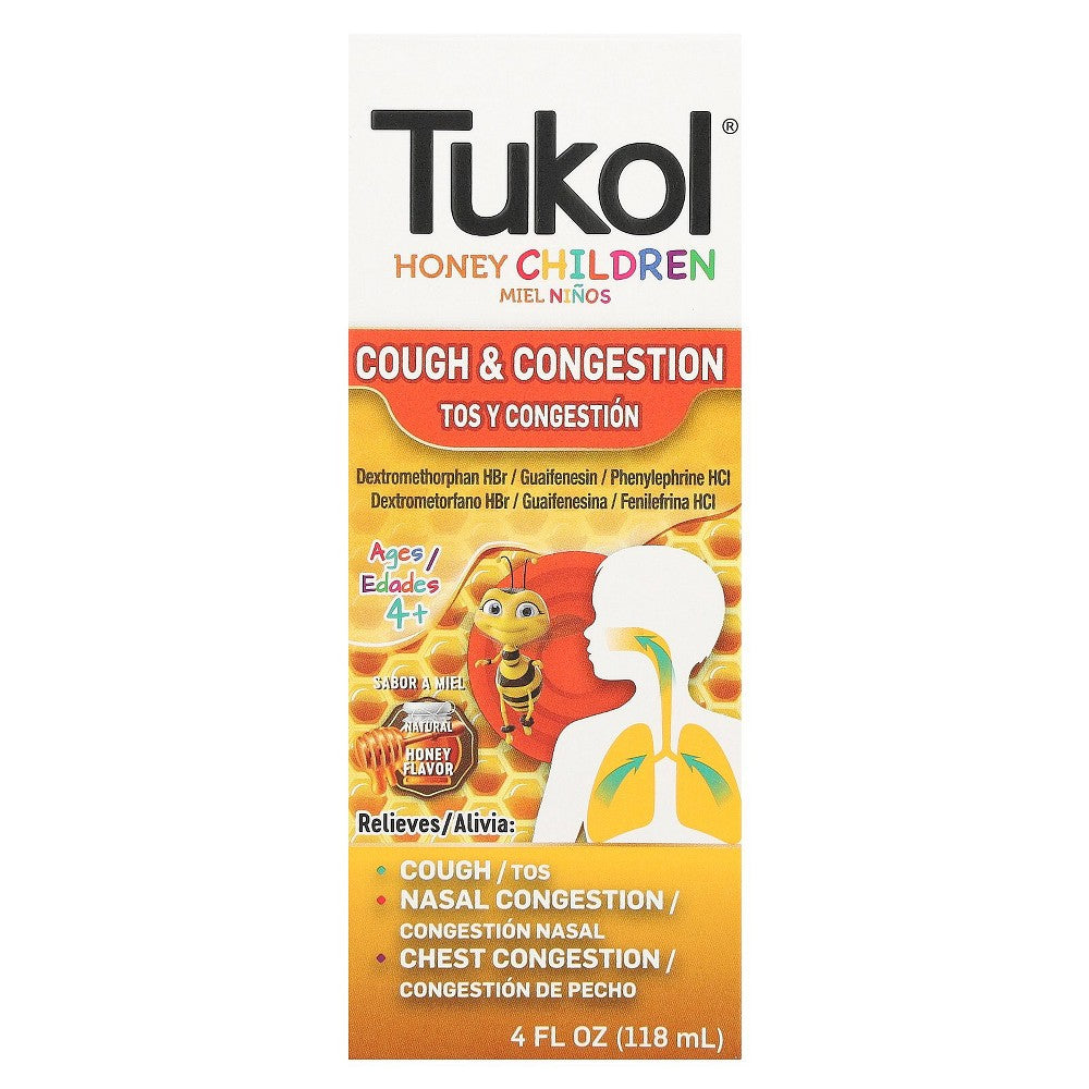 Tukol Cough & Congestion, Children, Honey 4 Fl Oz Honey Pasteur Pharmacy