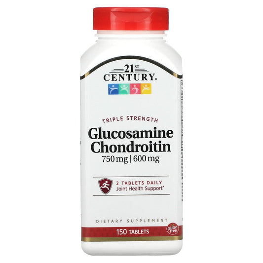 21st Century Glucosamine / Chondroitin, Triple Strength, 750 Mg / 600 Mg, 150 Tablets Vitamins & Supplements Pasteur Pharmacy