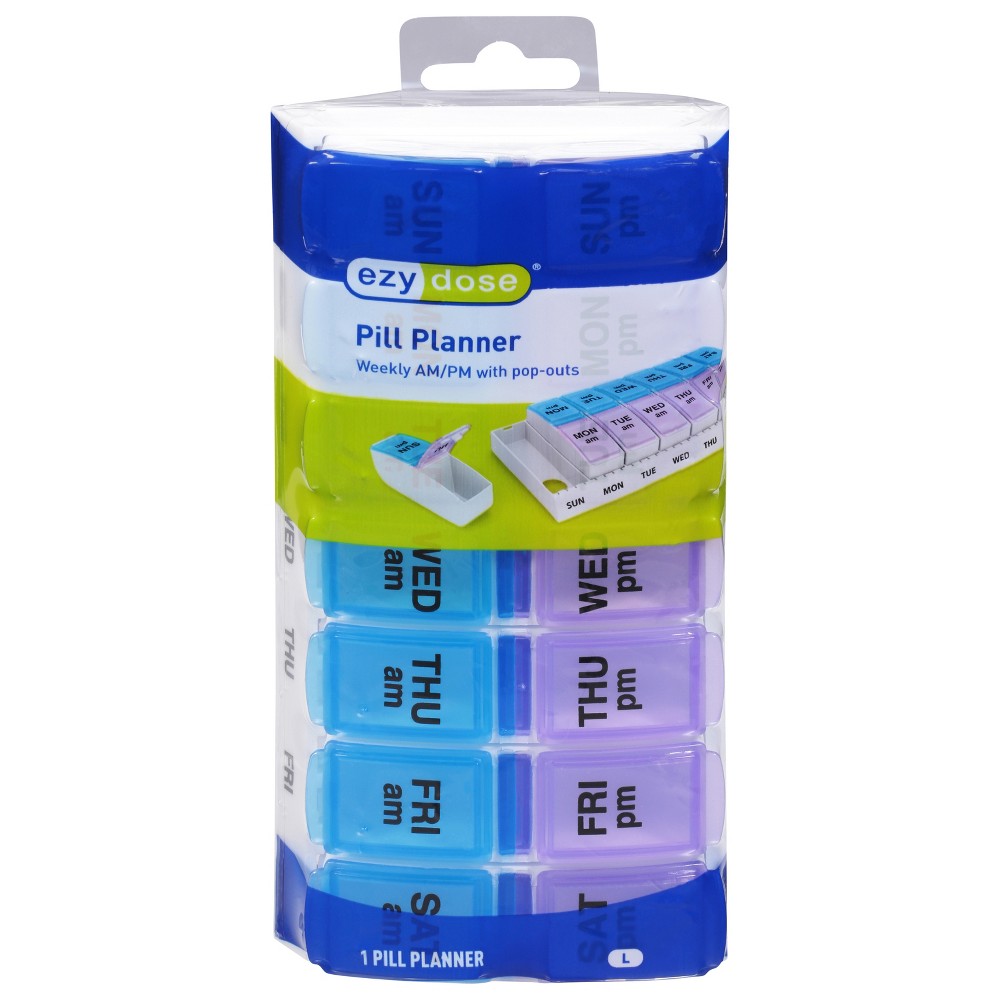 Ezy Dose Weekly AM/PM Large Pill Planner Health & Beauty Pasteur Pharmacy