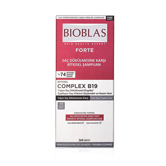 Shampooing Bioblas Forte 360 ml - Traitement intensif contre la chute des cheveux | Complexe aux plantes