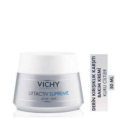 Crema facial antiedad Vichy Liftactiv Supreme para piel seca - 1.69 fl oz, reduce líneas de expresión y arrugas