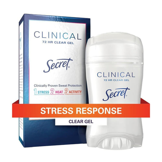 Secret Clinical Strength Antiperspirant & Deodorant Clear Gel - Stress Response - 1.6oz Deodorant Pasteur Pharmacy