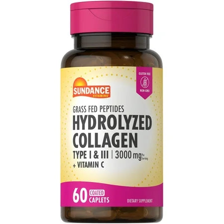 Sundance, Vitamins Hydrolyzed Collagen Coated Caplets, 1000 Mg, 60 Caplets Vitamins & Supplements Pasteur Pharmacy