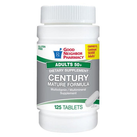 Silver Rod Pharmacy GNP Century Adult 50+ Mature Formula Multivitamin 125 Tablets Vitamins & Supplements Pasteur Pharmacy