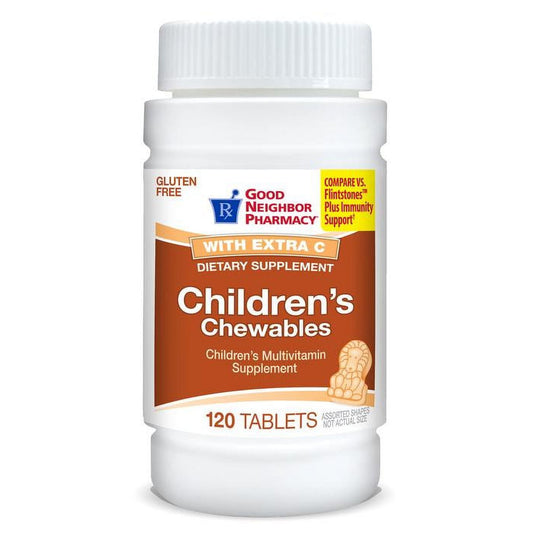 Silver Rod Pharmacy GNP Children S Chewables Multivitamins With Extra Vitamin C 120 Tablets Vitamins & Supplements Pasteur Pharmacy