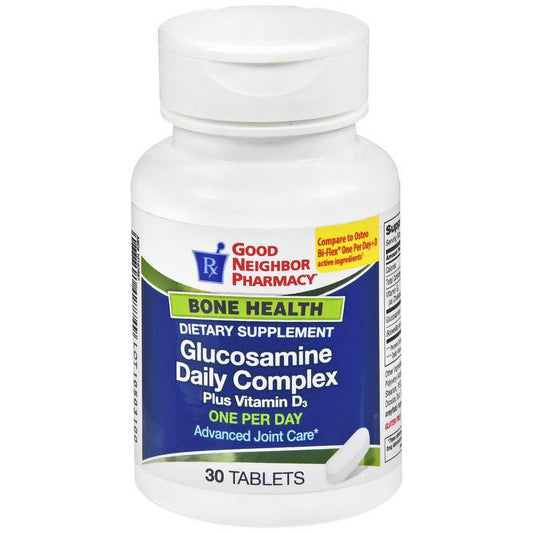 Silver Rod Pharmacy GNP Glucosamine Daily Complex Plus Vitamin D 1000mg 30 Tablets Vitamins & Supplements Pasteur Pharmacy