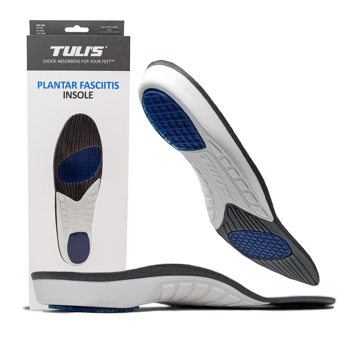Tuli’s® Plantar Fasciitis Insoles – Full-Length Orthotic Support (Medium) Foot Care Pasteur Pharmacy