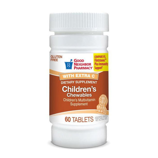 Silver Rod Pharmacy GNP Children S Chewables Multivitamins With Extra Vitamin C 60 Tablets Vitamins & Supplements Pasteur Pharmacy