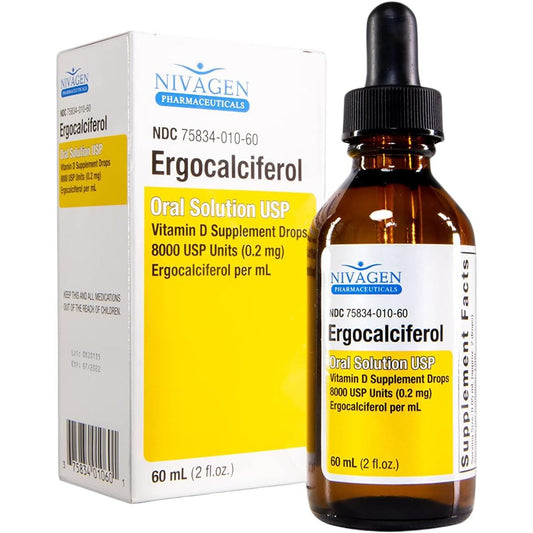 Nivagen Ergocalciferol Vitamin D Supplement Drops -2 Oz