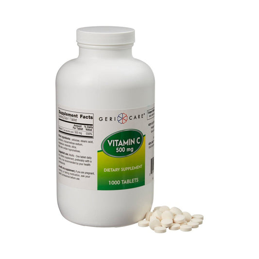 Geri-Care® Vitamin C 500 mg – Immune Support Supplement (1,000 Tablets) Vitamins & Supplements Pasteur Pharmacy