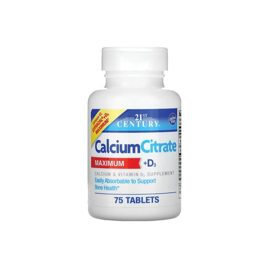 21st Century Calcium Citrate/Vitamin D3 315Mg-250U 75Ct Vitamins & Supplements Pasteur Pharmacy