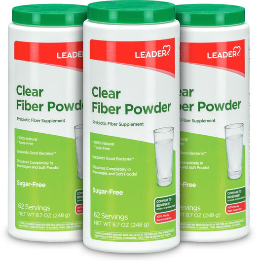 Leader™ Clear Fiber Powder – Prebiotic & Sugar-Free Digestive Support (8.7 oz) Health & Beauty Pasteur Pharmacy