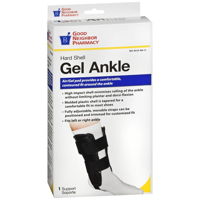 Good Neighbor Pharmacy Hard Shell Gel Ankle Support Black Adjustable 1ct Bowling Wrist Supports Pasteur Pharmacy