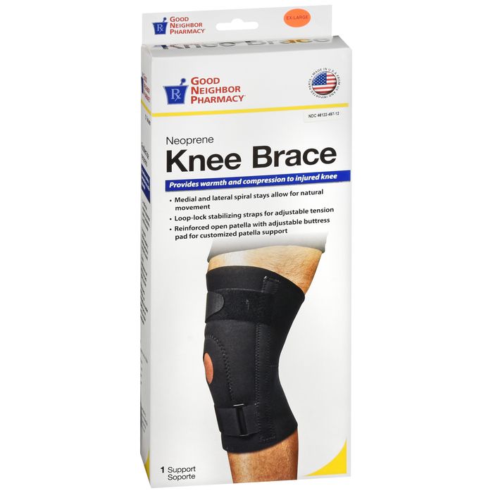 Good Neighbor Pharmacy Neoprene Knee Brace Black Extra Large 1ct Health & Beauty Pasteur Pharmacy
