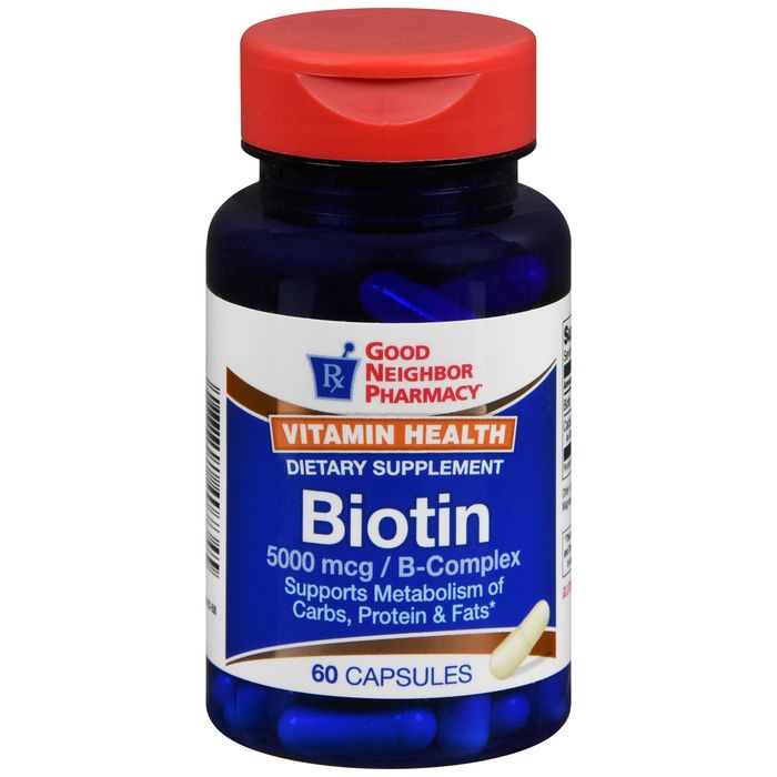 Good Neighbor Pharmacy GNP Biotin 5000 Mcg 60 Caps Vitamins & Supplements Pasteur Pharmacy