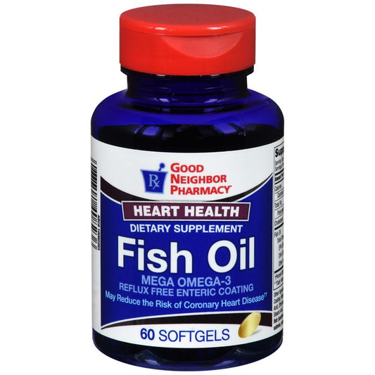 GNP Fish Oil 1000 Mg Enteric Coated 60 Softgel Caps Fitness & Nutrition Pasteur Pharmacy