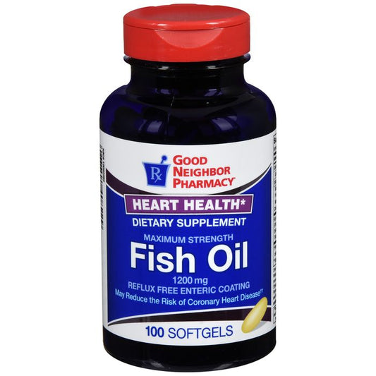 Good Neighbor Pharmacy GNP Fish Oil 1200 Mg Enteric Coated 100 Softgel Caps Vitamins & Supplements Pasteur Pharmacy