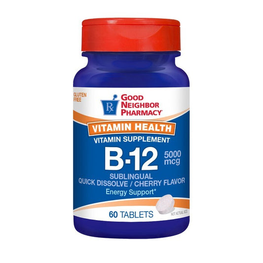 Good Neighbor Pharmacy B12 5000mcg Quick Dissolve Tablets 60ct Pasteur Pharmacy