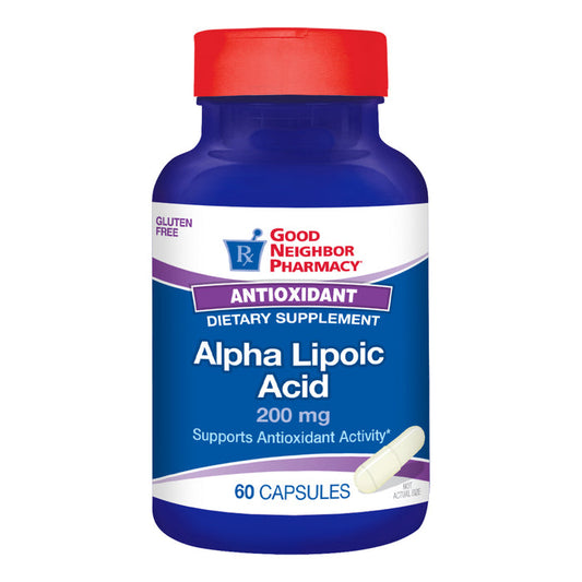 Good Neighbor Pharmacy Alpha Lipoic Acid 200mg Capsules 60ct Acid Neutralizers Pasteur Pharmacy