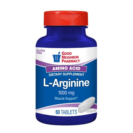 Good Neighbor Pharmacy L-Arginine Amino Acid 1000mg Tablets 60ct Acid Neutralizers Pasteur Pharmacy