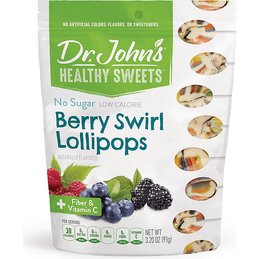 Dr. John's Berry Swirl Sugar Free Lollipop Candy & Chocolate Pasteur Pharmacy