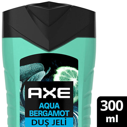 Gel de ducha 3 en 1 Axe Premium Collection Aqua Bergamot - 300 ml | Limpieza refrescante