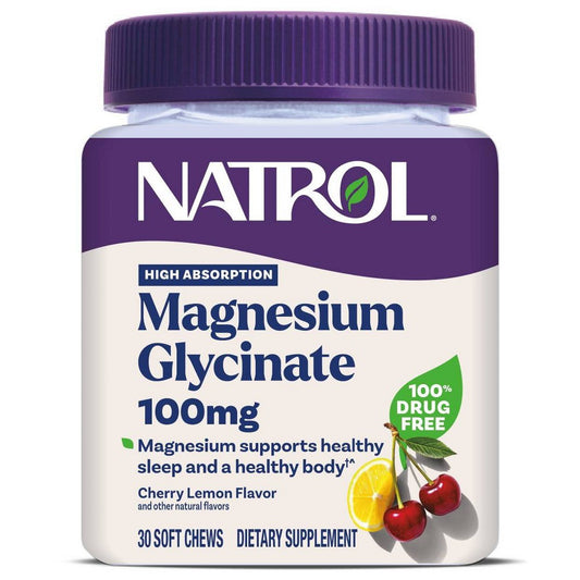 Natrol High Absorption Magnesium Glycinate Soft Chews – Cherry Lemon – 30ct Vitamins & Supplements Pasteur Pharmacy
