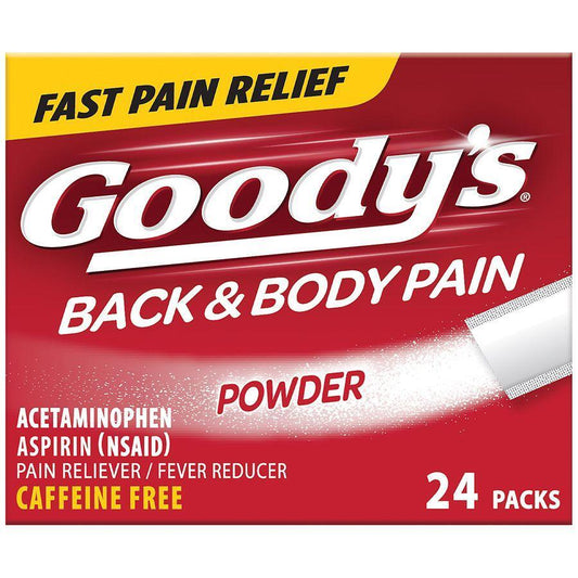 Goody's Caffeine Free Powder Stick Packs Back & Body Pain Health & Beauty Pasteur Pharmacy