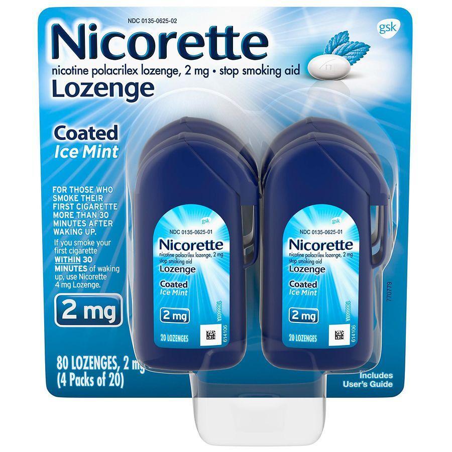 Nicorette Stop Smoking Aid, 2 Mg, Lozenge, Ice Mint Health & Beauty Pasteur Pharmacy