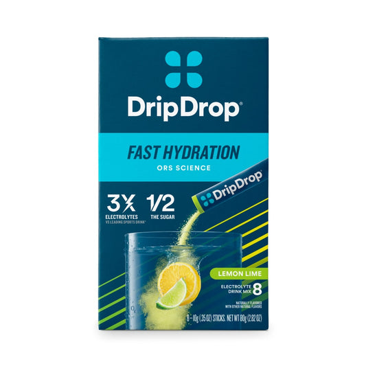 DripDrop Hydration Powder Vegan Lemon Lime 8Ct Powdered Beverage Mixes Pasteur Pharmacy