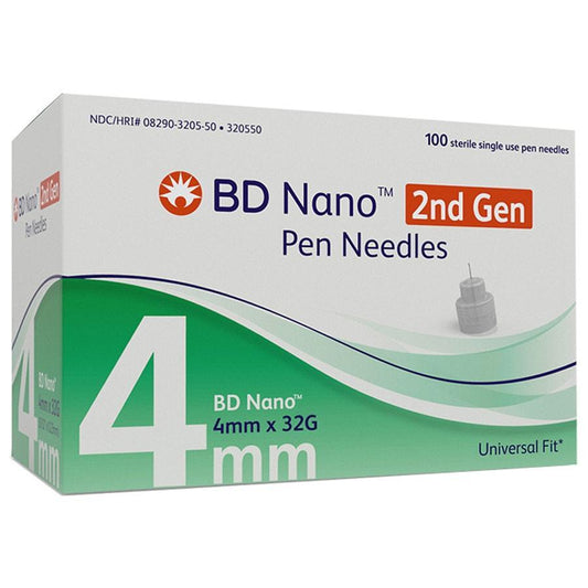 BD Nano 2nd Gen Pen Needles 32Gx4mm 100ct Pens Pasteur Pharmacy