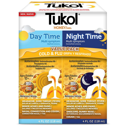 Tukol® Cold & Flu Value Pack – Day & Night Relief (2 x 4 fl oz) Medicine & Drugs Pasteur Pharmacy