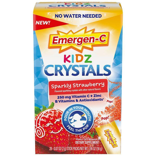Emergen-C Kids Immune Support Supplement Crystals Sparkly Strawberry Vitamins & Supplements Pasteur Pharmacy