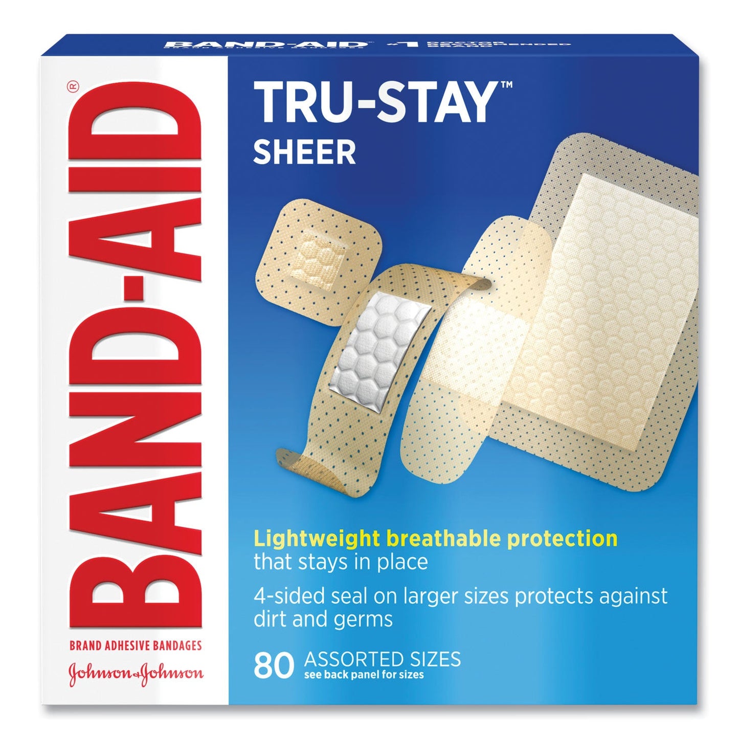 Band-Aid Brand Sheer Strips Adhesive Bandages, Basic Care Assorted Sizes First Aid Pasteur Pharmacy