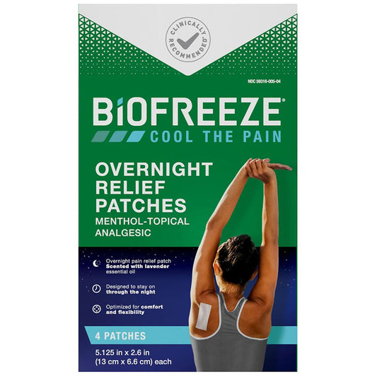 Biofreeze Pain Relieving Patch Overnight 4 Ct Health & Beauty Pasteur Pharmacy