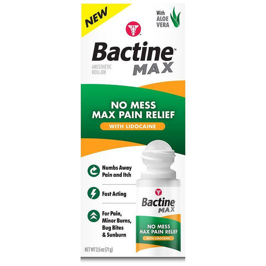 Bactine Max No Mess Lidocaine Roll-On Label Tapes & Refill Rolls Pasteur Pharmacy
