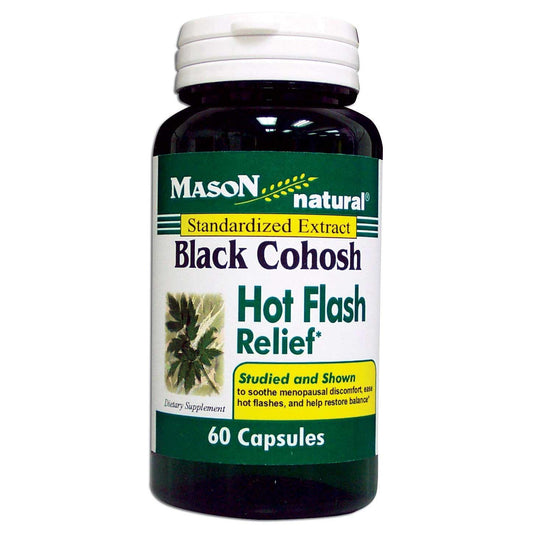 Mason Natural Black Cohosh Hot Flash Relief Standardized Extract Capsules 60 Vitamins & Supplements Pasteur Pharmacy