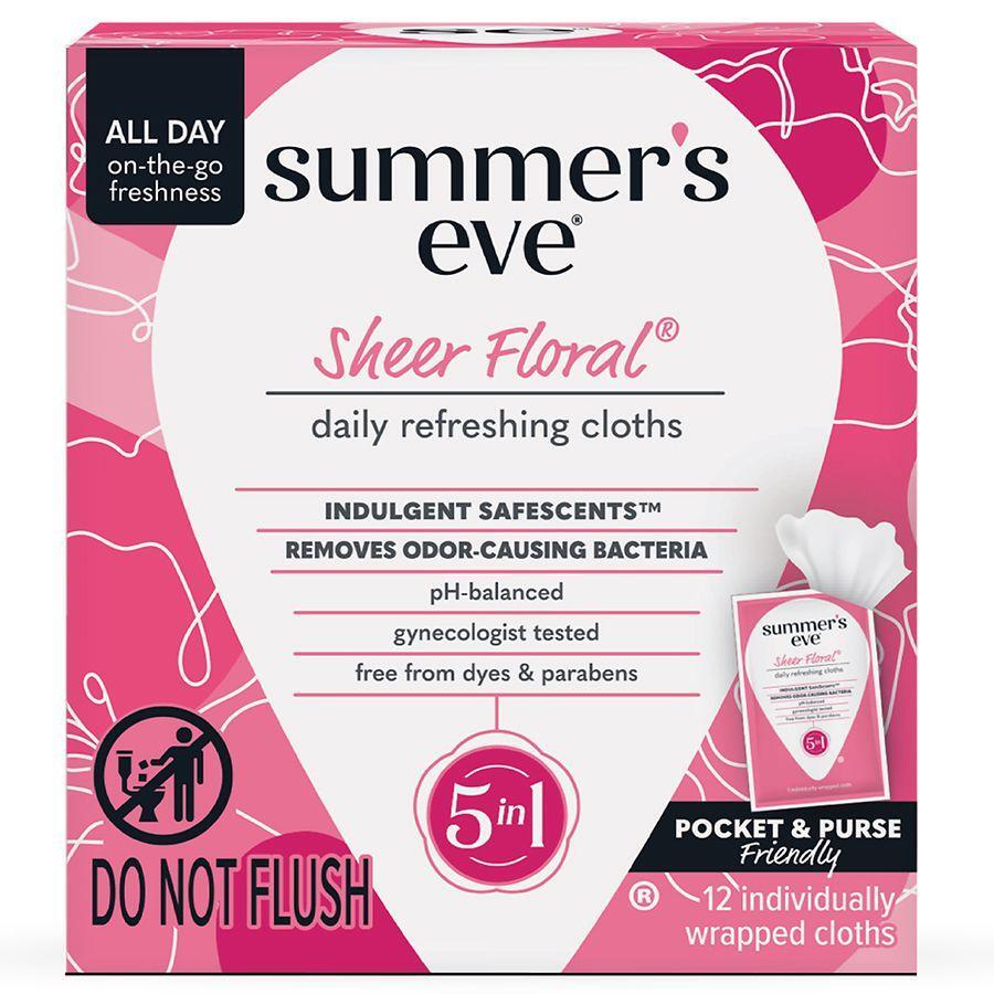 Summer's Eve Sheer Floral Daily Feminine Wipes, Removes Odor, pH Balanced Personal Care Pasteur Pharmacy