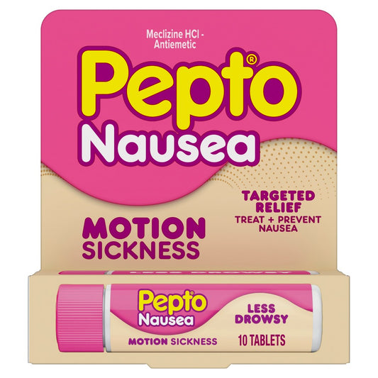 Pepto-Bismol® Motion Sickness Relief Tablets – 10 Count Health & Beauty Pasteur Pharmacy