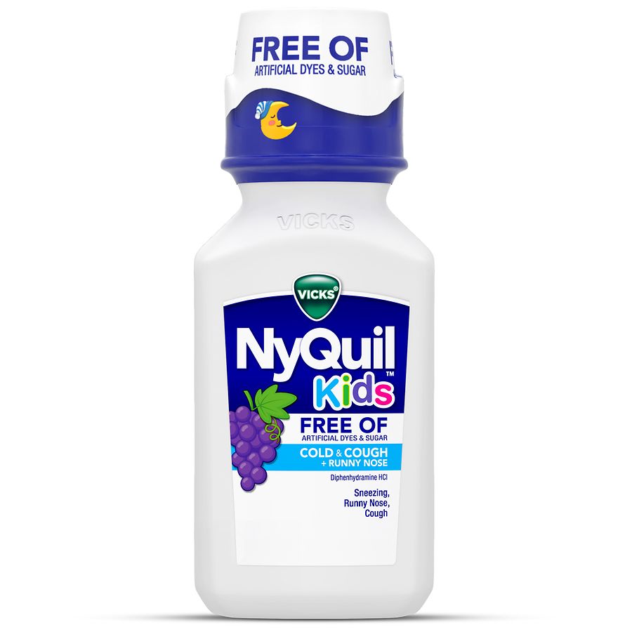 Vicks® NyQuil™ Kids Nighttime – Honey Flavor (Artificial Free Formula) Grapes Pasteur Pharmacy