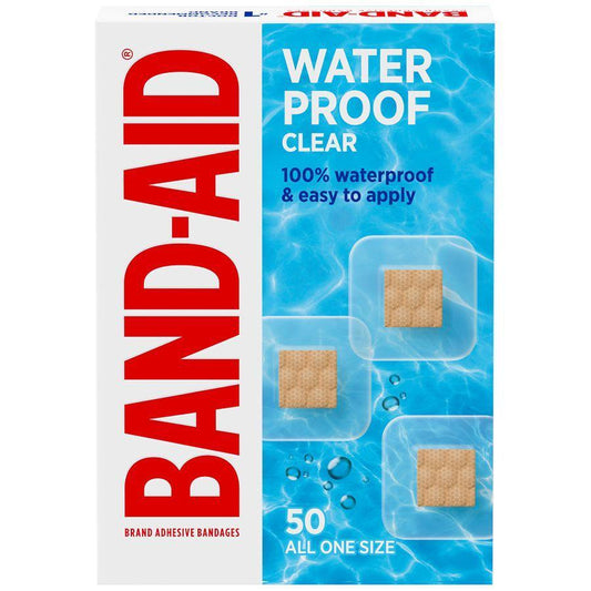 Band-Aid Brand Waterproof Clear Spot Square Bandages One Size First Aid Pasteur Pharmacy