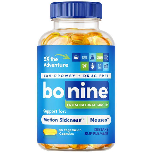 Bonine Ginger Root Extract Liquid Capsules, Non-Drowsy Motion Sickness Relief Ginger Root Pasteur Pharmacy