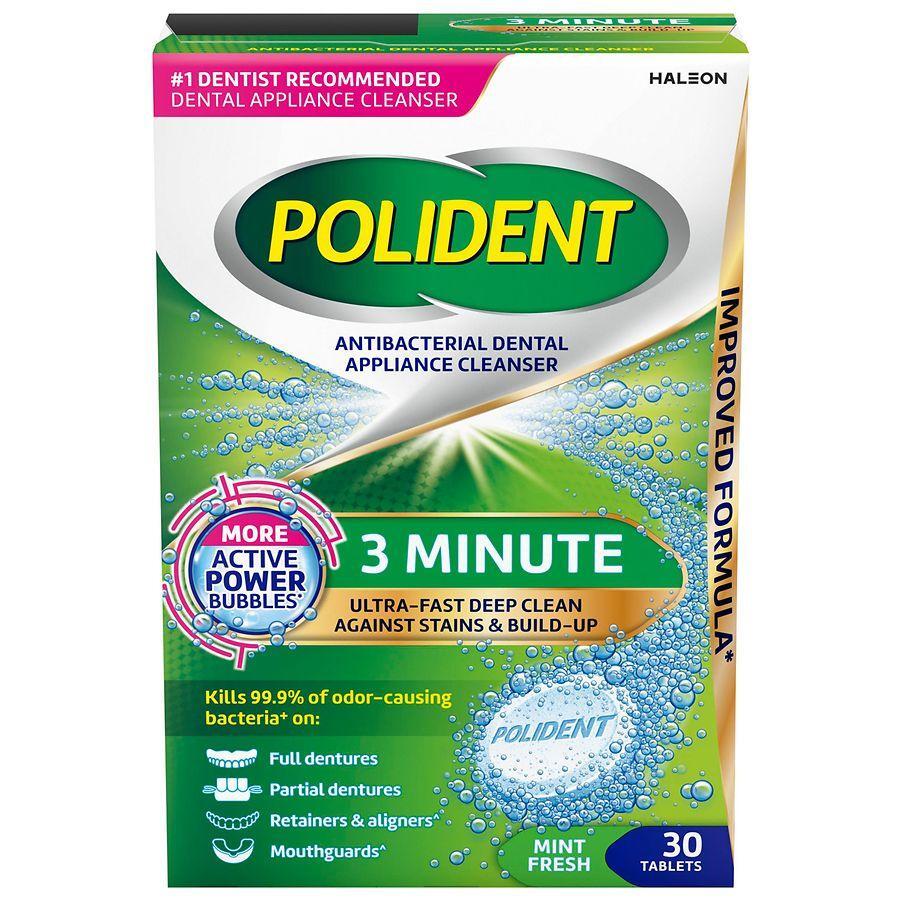 Polident Antibacterial Dental Appliance Cleanser, Mint Fresh, Tablets Personal Care Pasteur Pharmacy