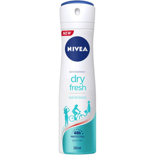 Nivea Dry Fresh Antiperspirant Deodorant Spray For Women 150 Ml Bath & Body Pasteur Pharmacy