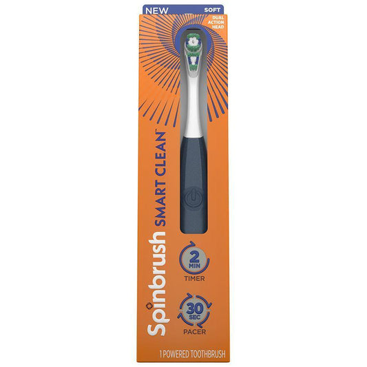 Spinbrush Smart Clean Toothbrush, Powered, Soft Toothbrushes Pasteur Pharmacy